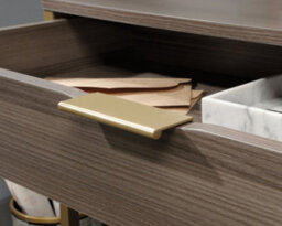 Teknik Lux Desk Retro Style Home Office Desk In Diamond Ash Effect - thumbnail 8