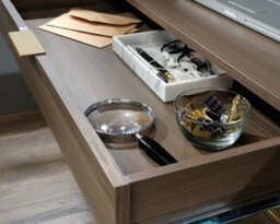 Teknik Lux Desk Retro Style Home Office Desk In Diamond Ash Effect - thumbnail 7
