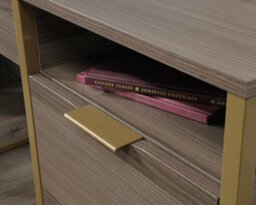 Teknik Lux Desk Retro Style Home Office Desk In Diamond Ash Effect - thumbnail 5