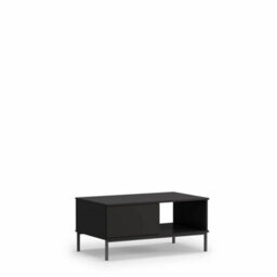 Arte Querty 02 Coffee Table In Black Matt - Sleek Storage Elegance - W1000mm X H470mm X D600mm - thumbnail 1