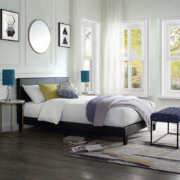 Modernique Black 5Ft, King Sized Bed Faux Leather In Black, Wooden Sprung Slatted Base - thumbnail 4