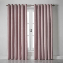 Luxury Living Linen Look Eyelet Ring Top Blackout Curtains Blush - thumbnail 2