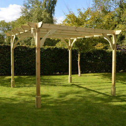 Rutland County Garden Furniture Premium Pergola - Wood - L240 X W240 X H270 Cm - Light Green - thumbnail 6