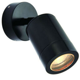 Ip65 Outdoor Adjustable Spotlight Satin Black Gu10 Dimmable Accent Downlight - thumbnail 1