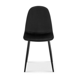 Bravich Ron Velvet Dining Chair - Black - thumbnail 2