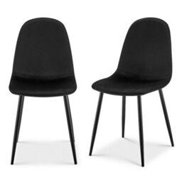 Bravich Ron Velvet Dining Chair - Black - thumbnail 4