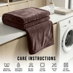 Moonlight Bedding Fleece Blanket Soft Throw Lightweight All Season Sofa, Bed & Travel Blanket King (Coffee, 200X240Cm) - thumbnail 5