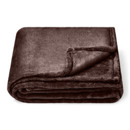 Moonlight Bedding Fleece Blanket Soft Throw Lightweight All Season Sofa, Bed & Travel Blanket King (Coffee, 200X240Cm)