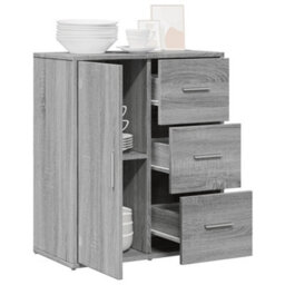 Berkfield Sideboard Grey Sonoma 60X31X70 Cm Engineered Wood - thumbnail 4
