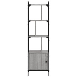 Berkfield Bookcase With Door Grey Sonoma 44.5X30X154.5 Cm Engineered Wood - thumbnail 4