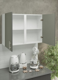 Jd Greta Kitchen Wall Unit 1000mm Storage Cabinet With Doors And Shelf 100Cm - Grey Matt - thumbnail 2