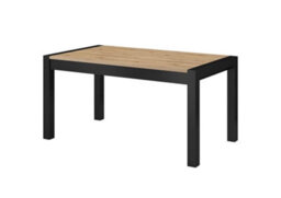 Arte Elegant Aktiv Extending Dining Table 1600mm In Oak Taurus & Black Matt - Versatile Dining Solution H790mm D900mm - thumbnail 1