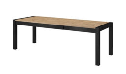 Arte Elegant Aktiv Extending Dining Table 1600mm In Oak Taurus & Black Matt - Versatile Dining Solution H790mm D900mm - thumbnail 3