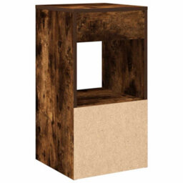 Berkfield Bedside Cabinets With Drawer 2 Pcs Smoked Oak 35X34X66.5 Cm - thumbnail 8