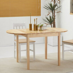 Wyld Haus Fico Solid Pine Drop-Leaf Dining Table, Natural Wood Finish, Seats 4 To 6 - thumbnail 7
