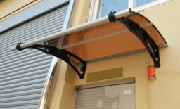 Canofix UK Canofix Door Canopy Pc 1000 Width X 1000 Projection (Black Bracket - Bronze Sheet) - thumbnail 3