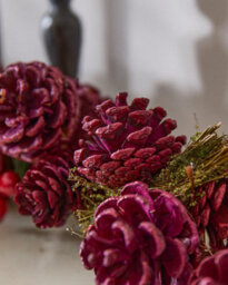 Dibor Cinnamon Pine Christmas Garland With Pine Cones And Cinnamon Scent - 120Cm - thumbnail 3