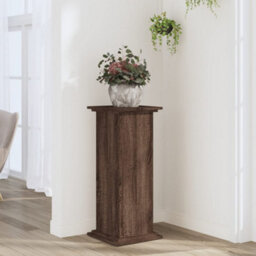 Walplus Plant Stand Brown Oak 33X33X80 Cm Engineered Wood
