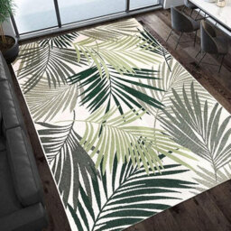 Melrose Allbee Tropical Leaves Foliage Green Flatweave Indoor/outdoor Large Area Rug 160X230Cm - thumbnail 3
