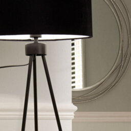 Pacific Lifestyle Black Metal Tripod Floor Lamp For Living Room - thumbnail 3