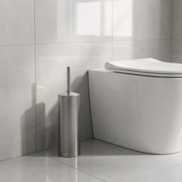 GoodHome Koros Brushed Chrome Effect Stainless Steel Toilet Brush & Holder - thumbnail 4