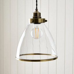 Pagazzi Lighting Pagazzi Brunswick Easy-Fit Antique Brass Pendant - thumbnail 2