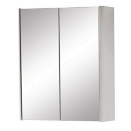 Clifton 2-Door Mirror Bathroom Cabinet 600mm H X 500mm W - Cashmere - (Arch) - thumbnail 1