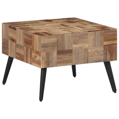 Berkfield Coffee Table Grey 55X55X40 Cm Solid Reclaimed Teak - image 1