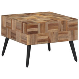 Berkfield Coffee Table Grey 55X55X40 Cm Solid Reclaimed Teak - thumbnail 3