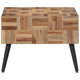 Berkfield Coffee Table Grey 55X55X40 Cm Solid Reclaimed Teak - thumbnail 4