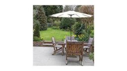 PureLifestyleWonders Solar Led Garden Parasol - Cream - thumbnail 4