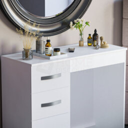 Lassic Vida Designs Hulio White 3 Drawer Bedroom Vanity Dressing Table - thumbnail 4