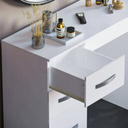 Lassic Vida Designs Hulio White 3 Drawer Bedroom Vanity Dressing Table - thumbnail 8