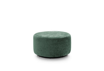 Abakus Direct Harriet Crushed Chenille Swivel Footstool In Rifle Green - image 1