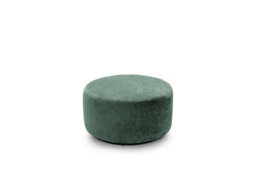 Abakus Direct Harriet Crushed Chenille Swivel Footstool In Rifle Green - thumbnail 2