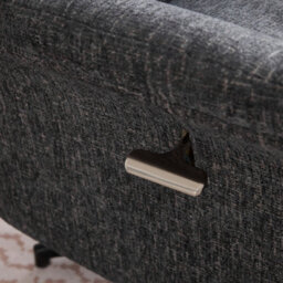 Newbridge Swivel Chair And Footstool - Dark Grey - thumbnail 6