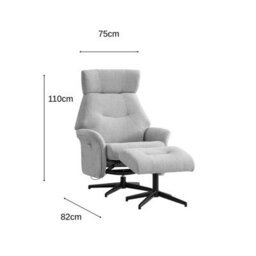Newbridge Swivel Chair And Footstool - Dark Grey - thumbnail 7