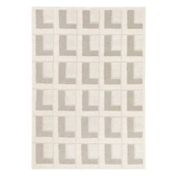 Sweeek - Indoor Rug With Geometric Patterns In Cream 170X120 Cm - Eve - thumbnail 1
