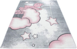 Bravich Pink Baby Bear Stars Rug - Kids - 160X230Cm - thumbnail 2