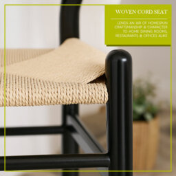 Nicholas Winter Wooden Scandi Danish Style Bar Stools - Natural/natural - Pack Of 2 - thumbnail 4