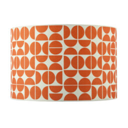 Happy Homewares Modern Orange Geometric Linen Fabric Lamp Shade With Cotton Lining - thumbnail 5