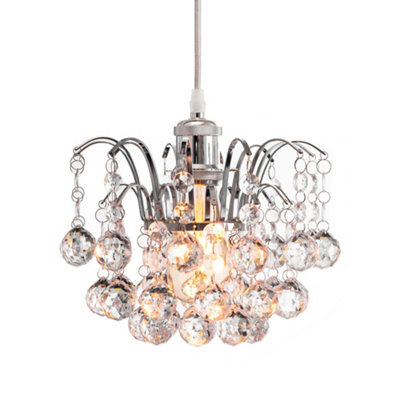 Innoteck Faceted Oriel Pendant Light Shade - Clear - image 1
