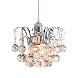 Innoteck Acrylic Ceiling Light Shade Crystal Droplet Chrome Frame