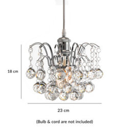 Innoteck Faceted Oriel Pendant Light Shade - Clear - thumbnail 5