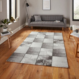 Ivory Silver Abstract Modern Easy To Clean Rug For Bedroom & Living Room-160Cm X 220Cm - thumbnail 1