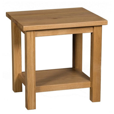 Small Side Table, Wooden Oak Lamp Table, Nightstand, Bedside/end Table, 1 Shelf - image 1
