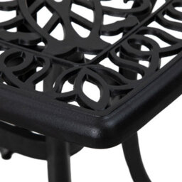 Wyld Haus Dodo Black Cast Aluminium Square Bistro Table 53 X 53 Cm With Parasol Hole - thumbnail 7