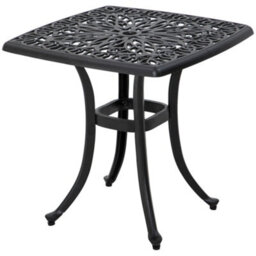 Wyld Haus Dodo Black Cast Aluminium Square Bistro Table 53 X 53 Cm With Parasol Hole - thumbnail 2