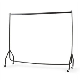 House Of Home Extra Strong Heavy Duty Black Metal 6Ft Long X 5Ft Tall Clothes Rail With Wheels - thumbnail 5