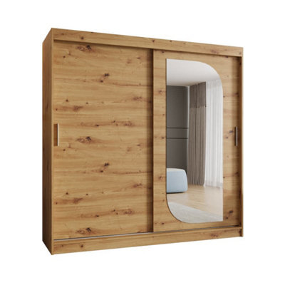 Arte Exquisite Oak Artisan Lucy Sliding Door Wardrobe 2000mm X 2000mm X 620mm - A Refined Natural Storage Masterpiece - image 1
